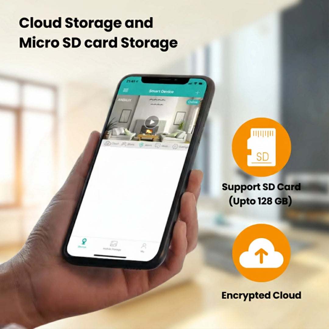 Smart Video Calling WiFi CCTV Camera Two-Way Audio Night Vision Motion Tracking Security Camera  (1 Channel)